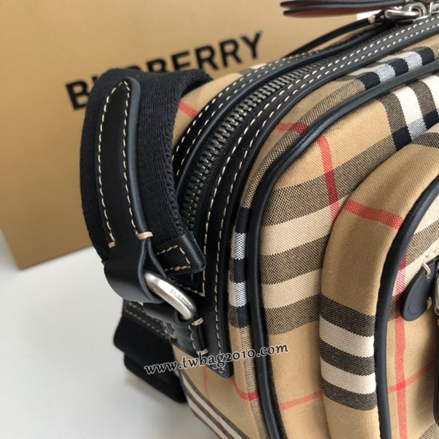 Burberry專門店新款Vintage復古格紋斜背包 巴寶莉肩背相機包男包 yxb1479